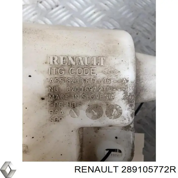 Бачок омывателя 289105772R Renault (RVI)