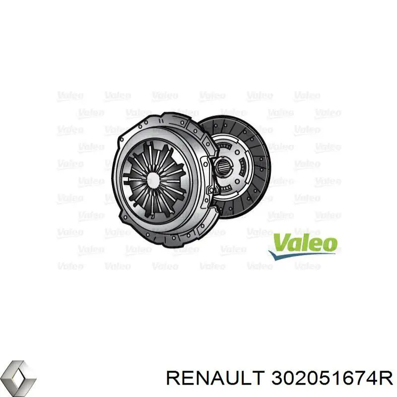Купить 302051674R Renault (RVI) Комплект сцепления (диск, корзина, подшипник)