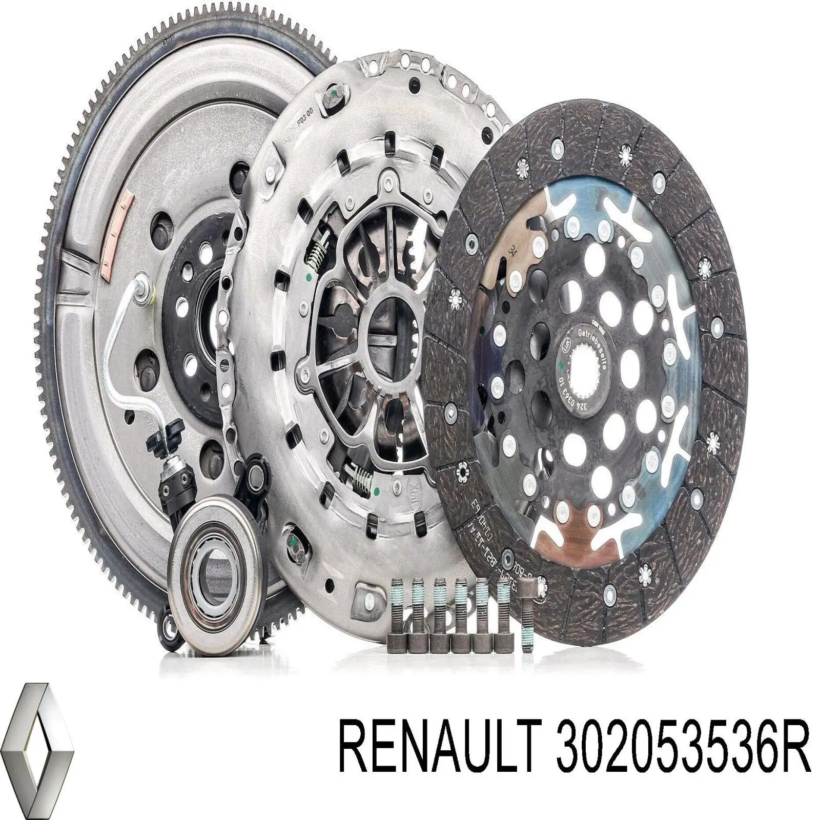 Комплект сцепления (3 части) Renault (RVI) 302053536R цена, от 155.13 USD