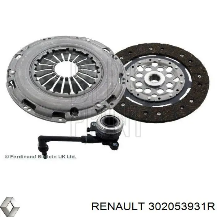 Комплект зчеплення (3 частини) 302053931R Renault (RVI)