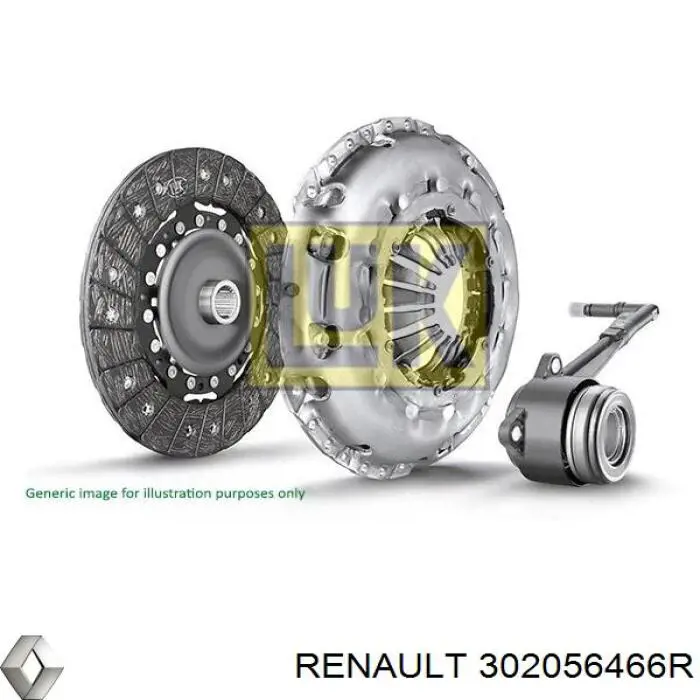 302056466R Renault (RVI) kit de embraiagem (3 peças)