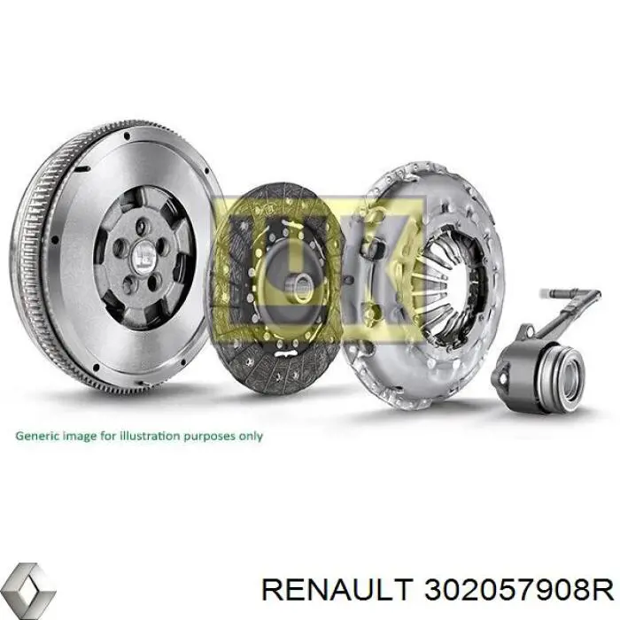 302057908R Renault (RVI) kit de embraiagem (3 peças)