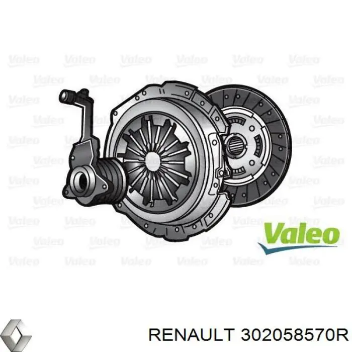 Купить 302058570R Renault (RVI) Комплект сцепления (диск, корзина, подшипник)
