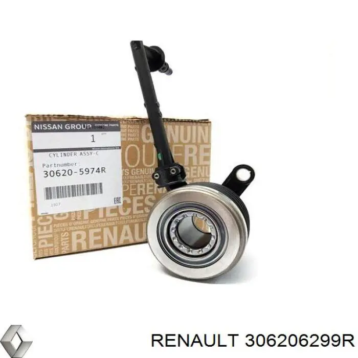 Цилиндр сцепления рабочий с выжимным подшипником Renault (RVI) 306206299R цена, от 16.47 USD