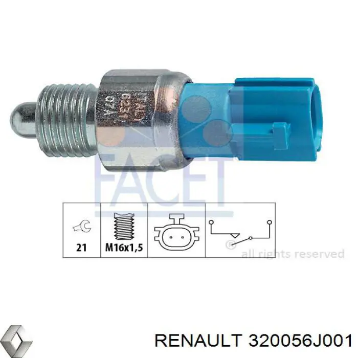 320056J001 Renault (RVI) датчик включения фонарей заднего хода