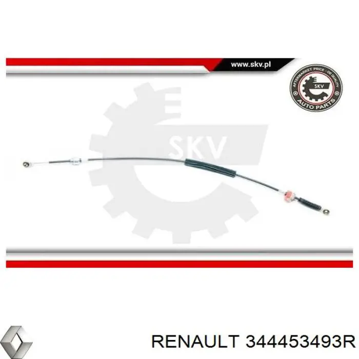 Cable de accionamiento, caja de cambios (selección de marcha) 344453493R Renault (RVI)