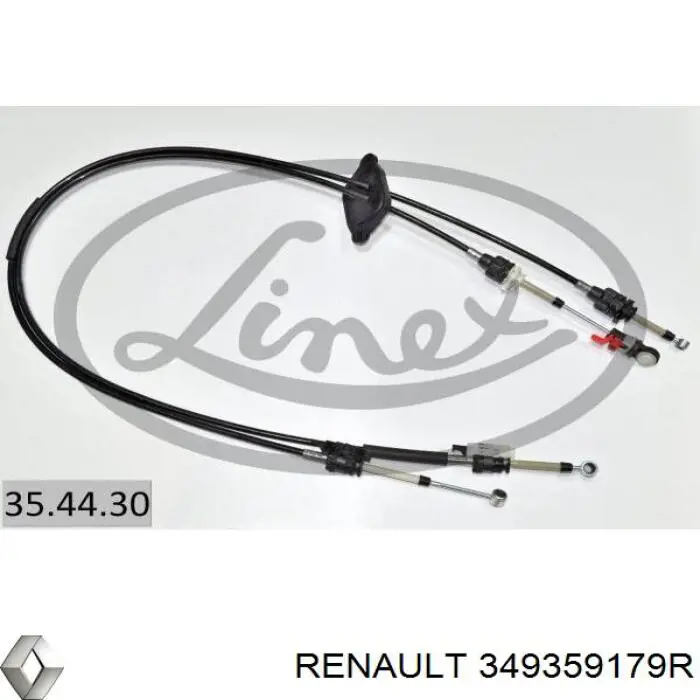 349358506R Renault (RVI) cabo de mudança duplo
