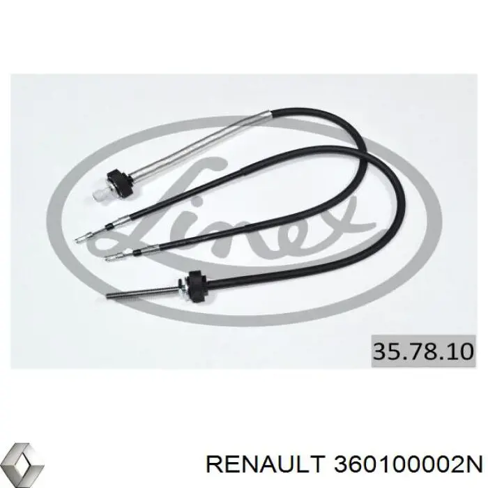 Задний трос ручника Renault (RVI) 360100002N цена, от 62.94 USD