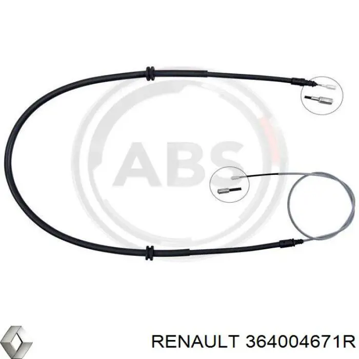 364004671R Renault (RVI) Трос ручного тормоза задний правый/левый
