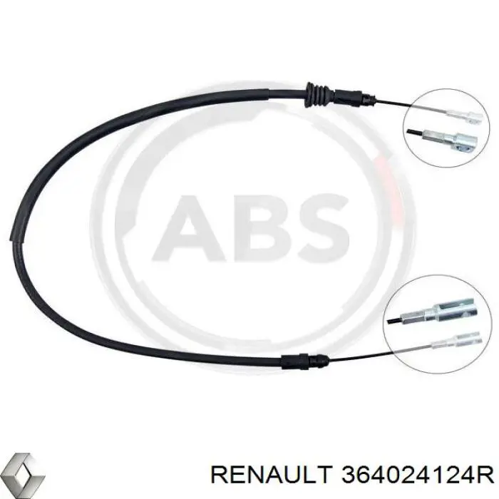 Трос ручного тормоза передний Renault (RVI) 364024124R цена, от 25.33 USD