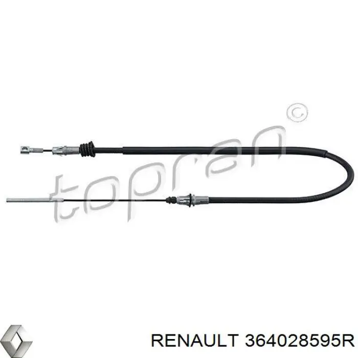 Трос ручного тормоза передний Renault (RVI) 364028595R цена, от 12.61 USD