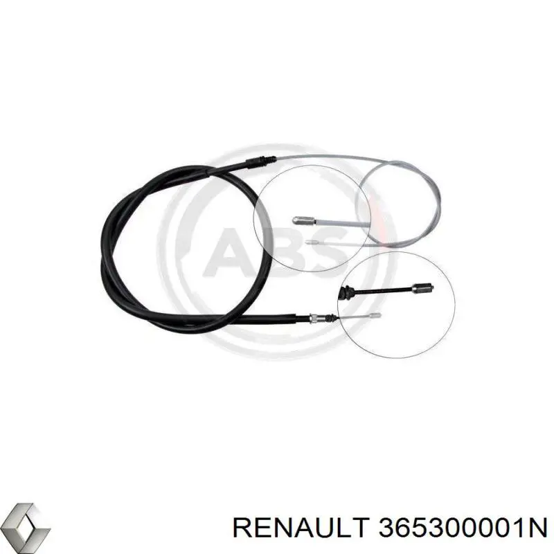 Задний трос ручника Renault (RVI) 365300001N цена, от 11.86 USD