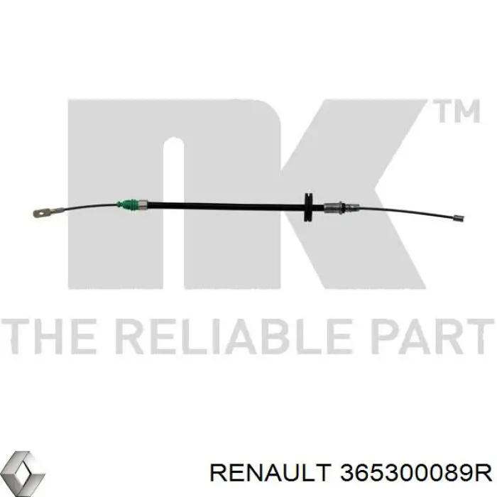 Трос ручного тормоза передний Renault (RVI) 365300089R цена, от 24.90 USD