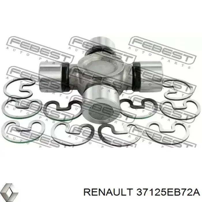 37125EB72A Renault (RVI) крестовина карданного вала заднего