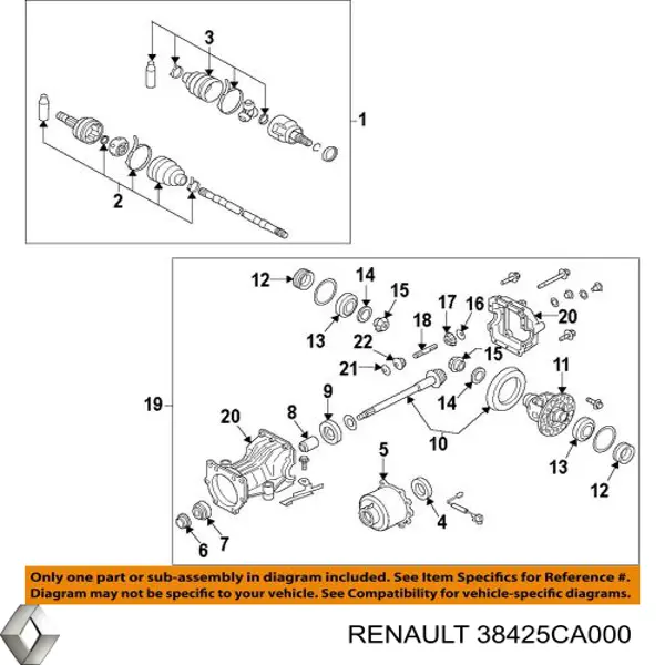  Renault (RVI) 38425CA000 цена, от 9.88 USD