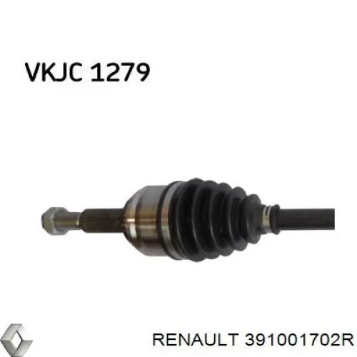 391001702R Renault (RVI) полуось (привод передняя правая)