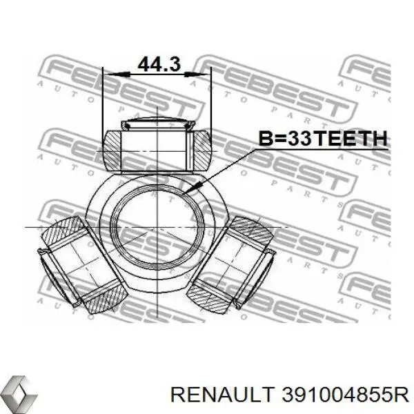 Купить 391004855R Renault (RVI) Вал приводной правый