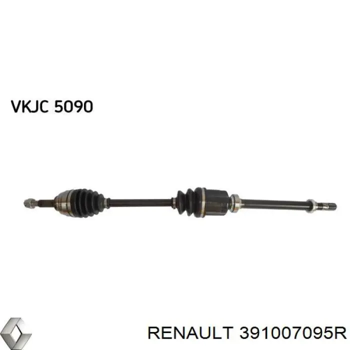 Полуось (привод) передняя правая 391007095R Renault (RVI)