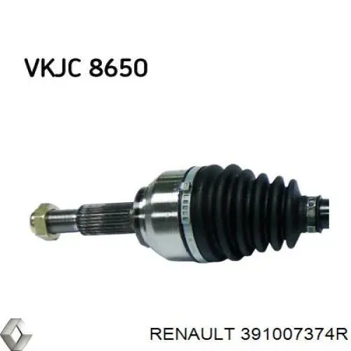 391007374R Renault (RVI) полуось (привод передняя правая)