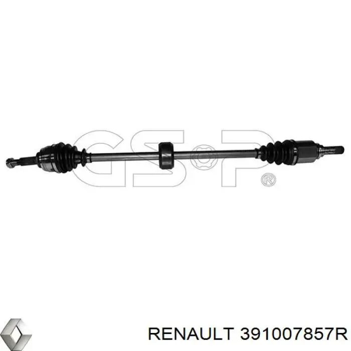 391007857R Renault (RVI) Полуось передняя, правая