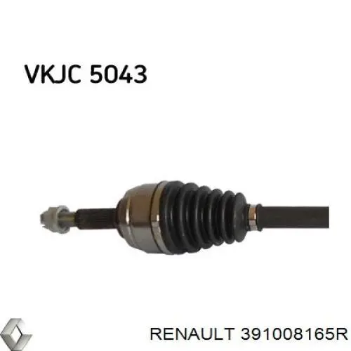 Привод передний правый Renault (RVI) 391008165R цена, от 113.75 USD