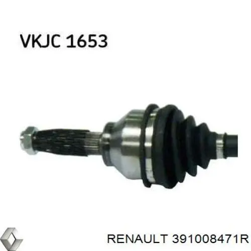 Полуось (привод) передняя правая 391008471R Renault (RVI)