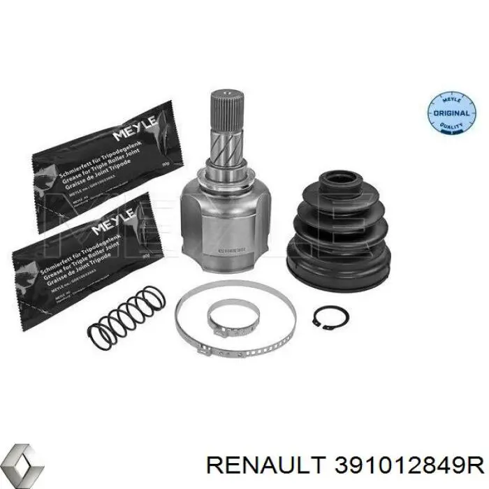 Полуось (привод) передняя левая 391012849R Renault (RVI)