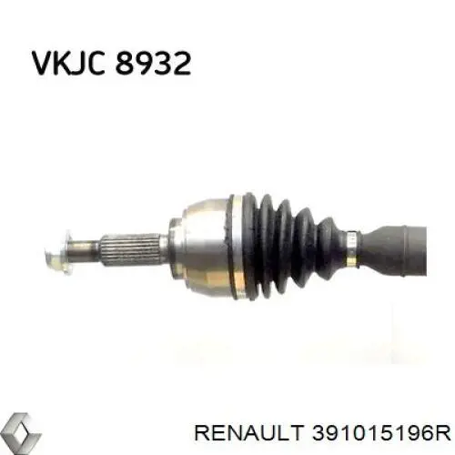 Левая полуось 391015196R Renault (RVI)