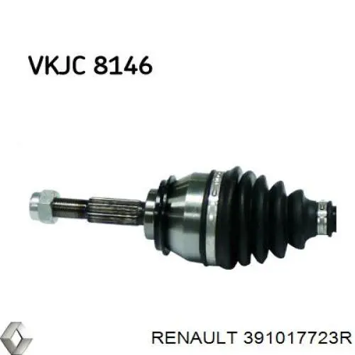 Привод передний левый Renault (RVI) 391017723R цена, от 88.36 USD