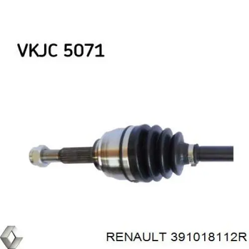 391018112R Renault (RVI) semieixo (acionador dianteiro esquerdo)