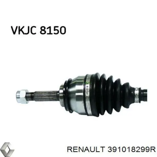 391018299R Renault (RVI) полуось (привод передняя левая)