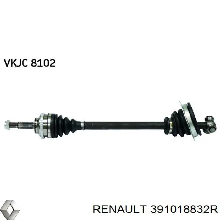 391018832R Renault (RVI) Полуось передняя левая