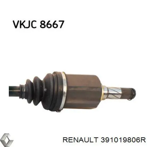 391019806R Renault (RVI) полуось (привод передняя левая)