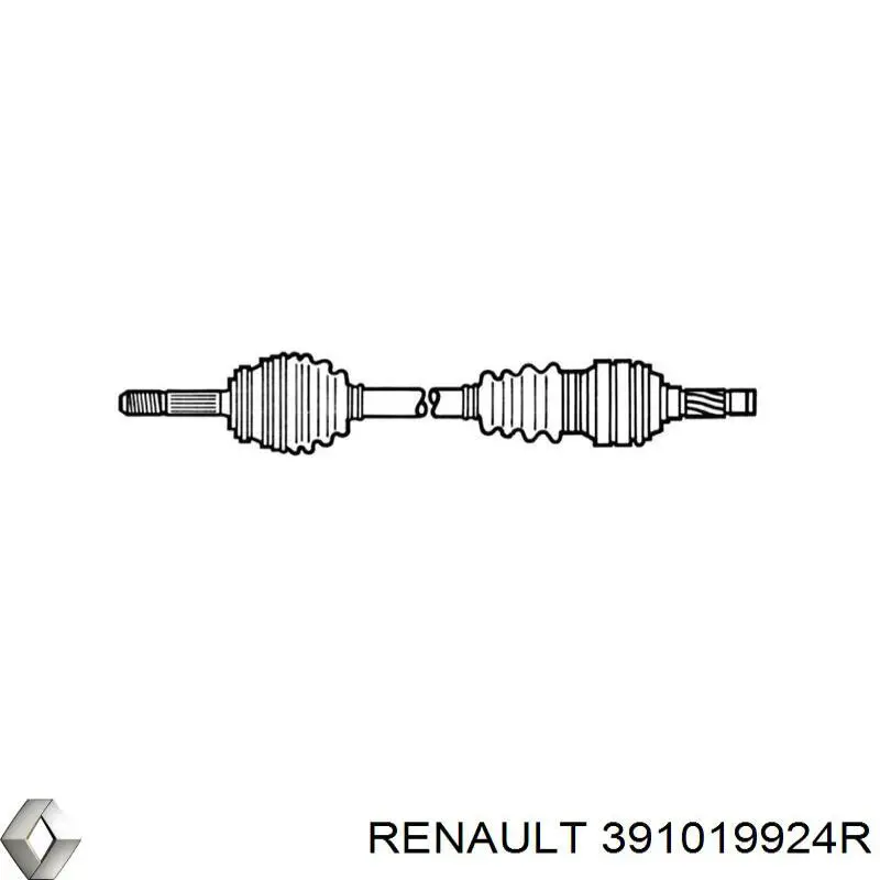 391019924R Renault (RVI) полуось (привод передняя левая)