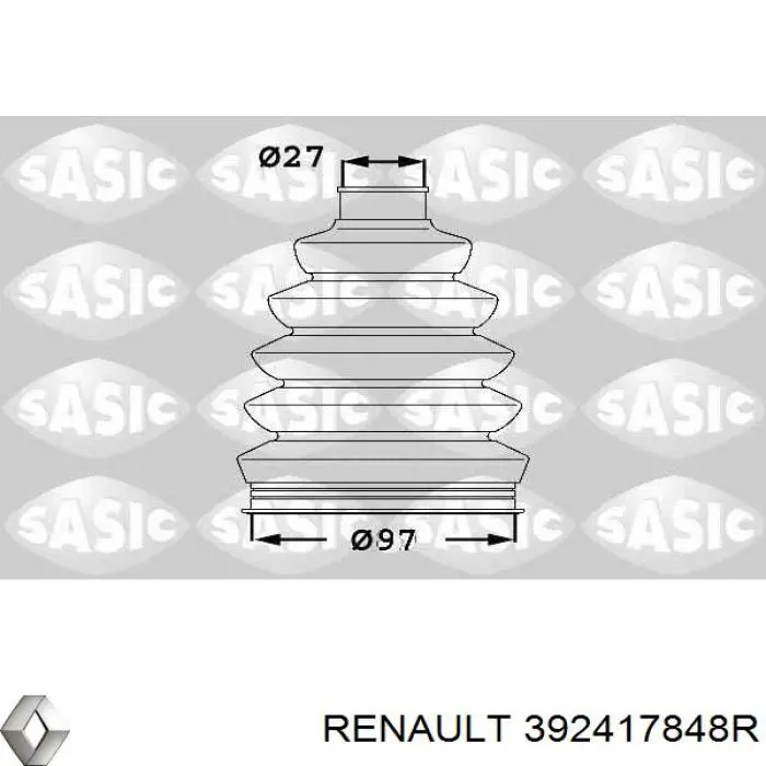 Fuelle, árbol de transmisión delantero exterior 392417848R Renault (RVI)