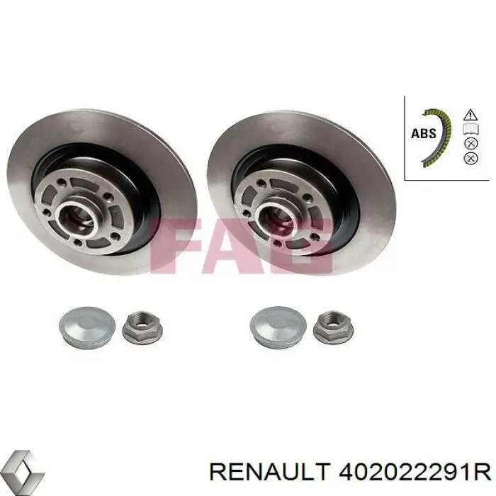 Купить 402022291R Renault (RVI) Диск тормозной задний