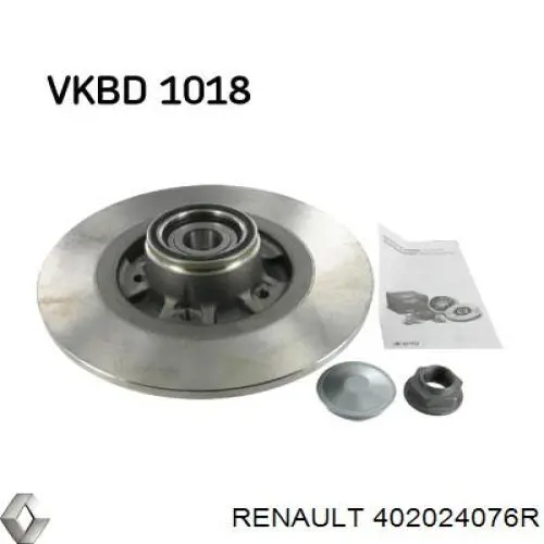 402024076R Renault (RVI) disco do freio traseiro