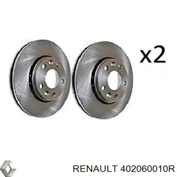 Передние тормозные диски 402060010R Renault (RVI)