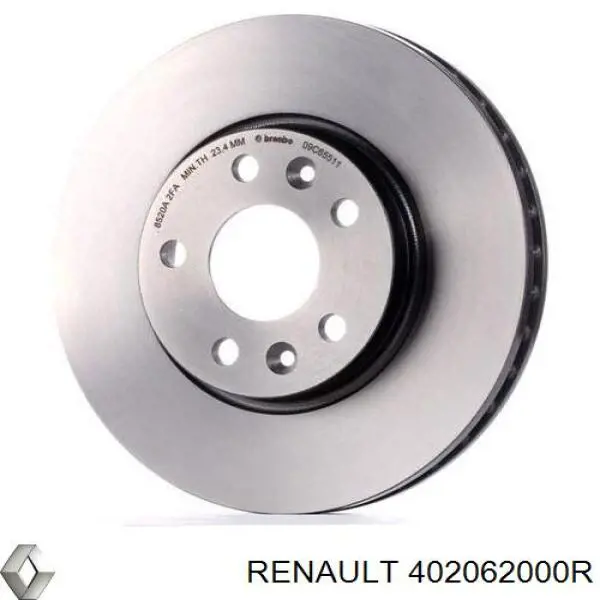 402062000R Renault (RVI) disco do freio dianteiro