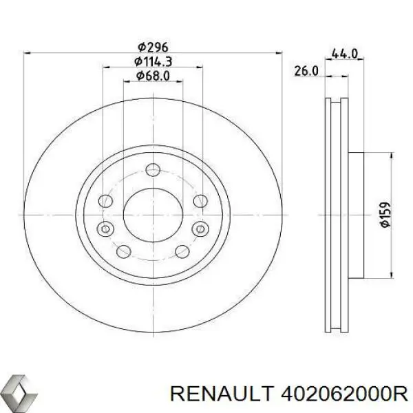 Купить 402062000R Renault (RVI) Ротор тормозной