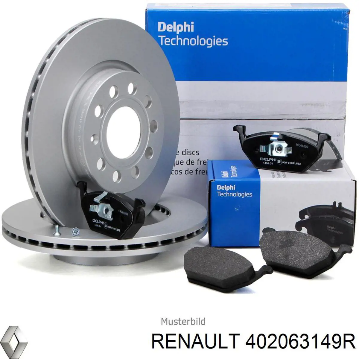 Тормоз дисковый передний Renault (RVI) 402063149R цена, от 37.16 USD