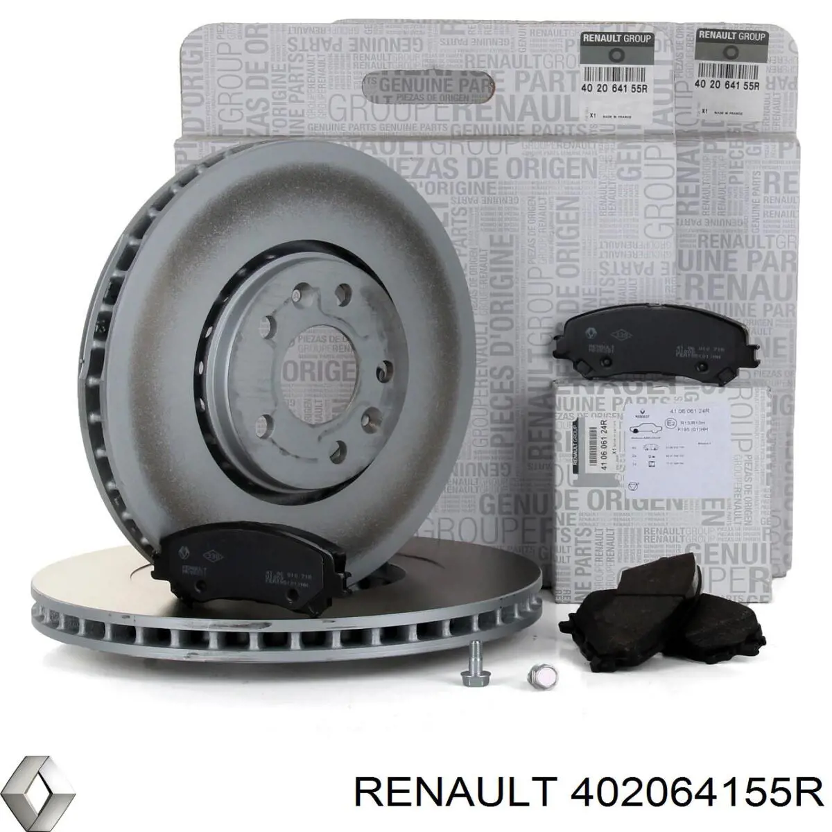 Передние тормозные диски 402064155R Renault (RVI)