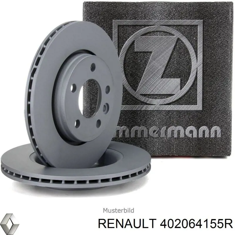 Передние тормозные диски 402064155R Renault (RVI)