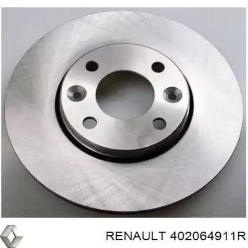 402064911R Renault (RVI) disco do freio dianteiro