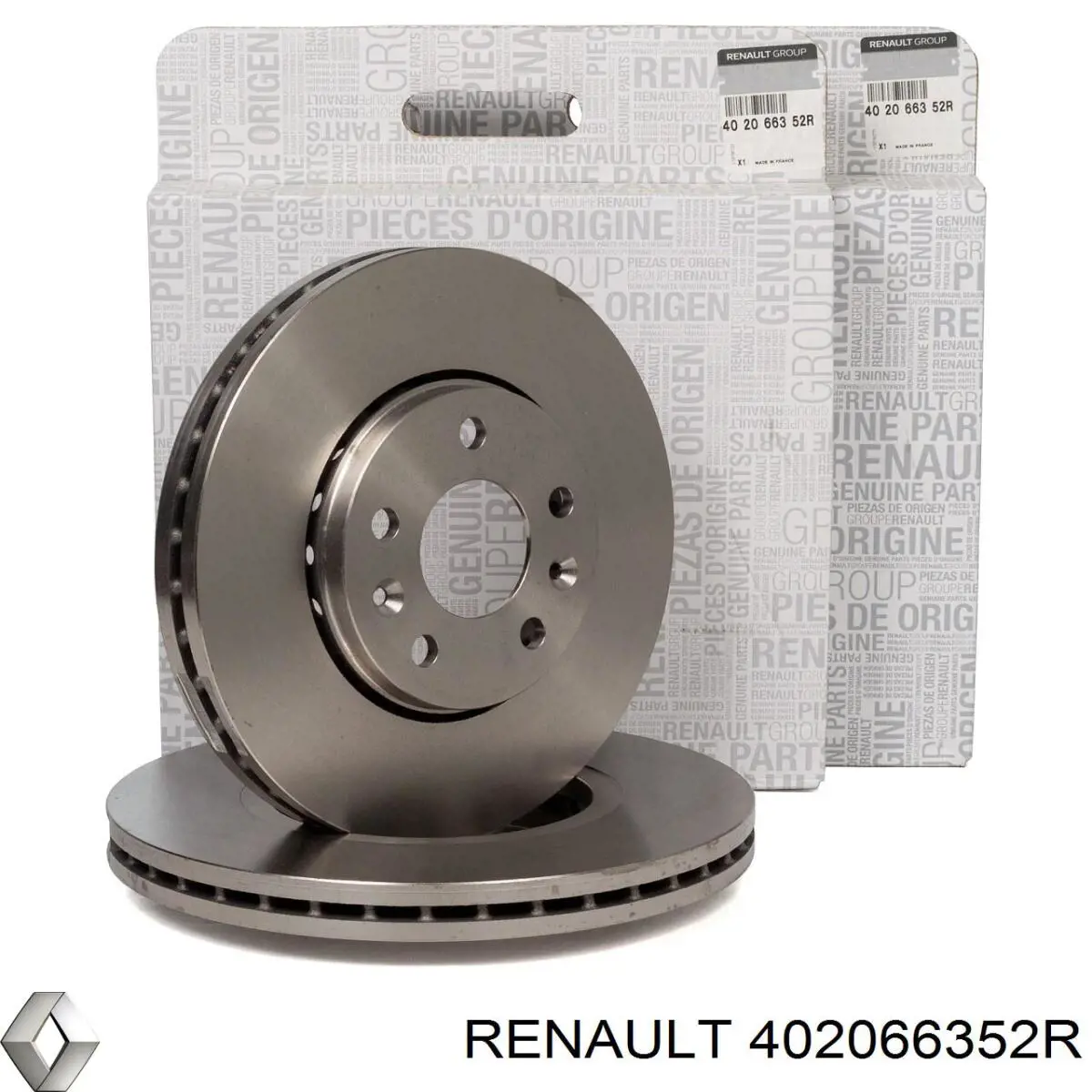 Диск гальмівний передній 402066352R Renault (RVI)