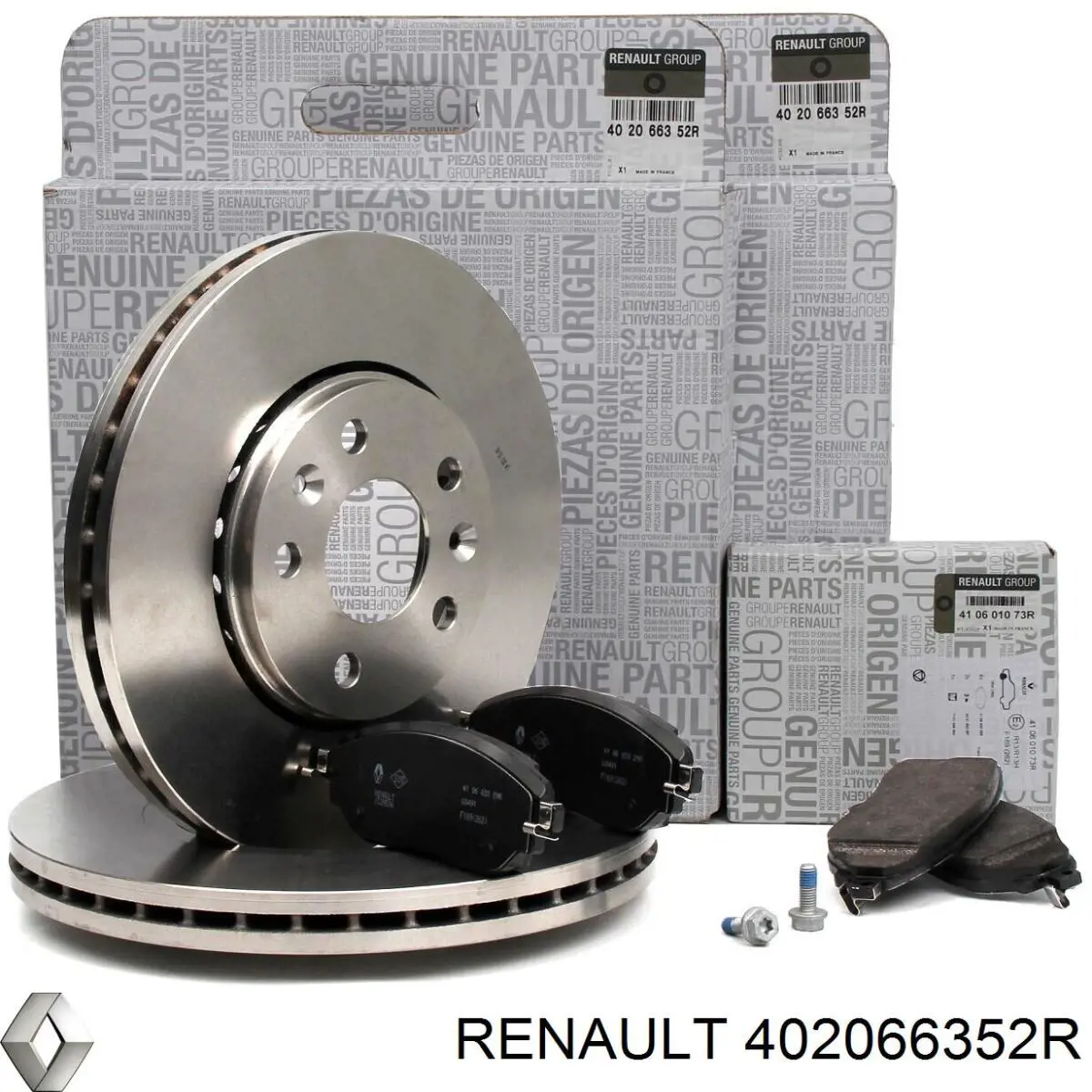 Передние тормозные диски 402066352R Renault (RVI)