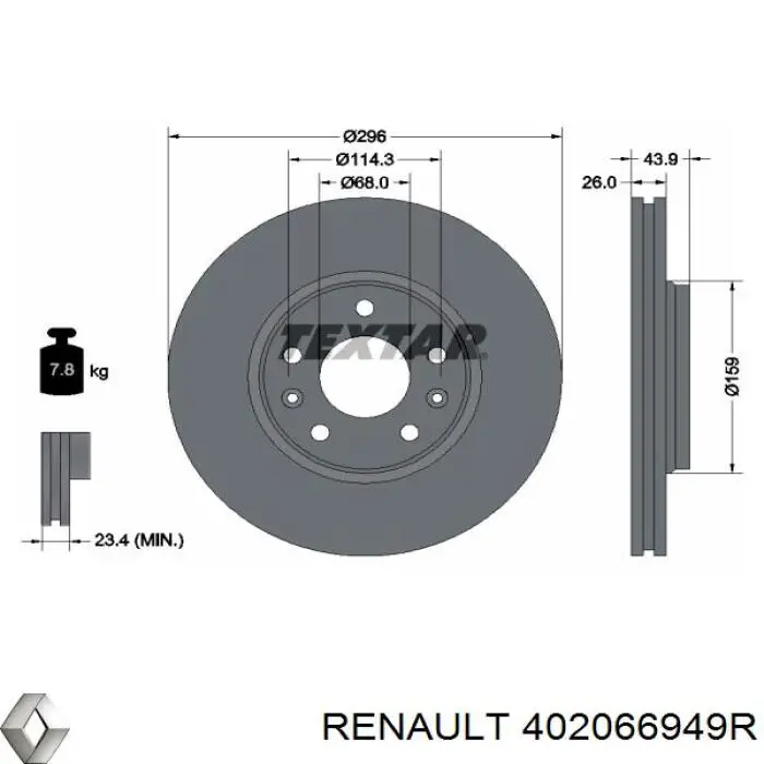 Купить 402066949R Renault (RVI) Ротор тормозной