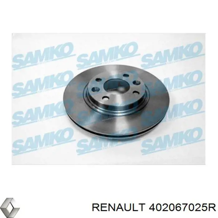 Передние тормозные диски 402067025R Renault (RVI)
