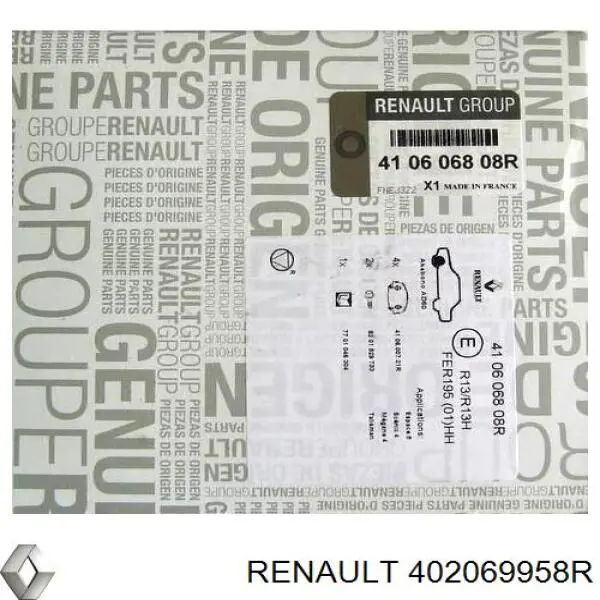 Тормоз дисковый передний Renault (RVI) 402069958R цена, от 152.65 USD