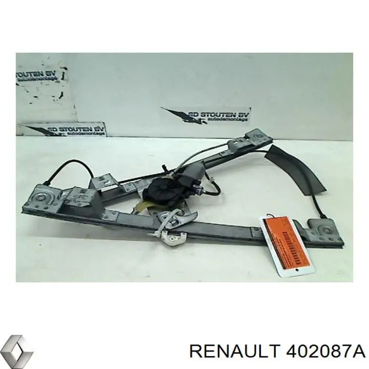 402087A Renault (RVI) mecanismo de acionamento de vidro da porta dianteira esquerda